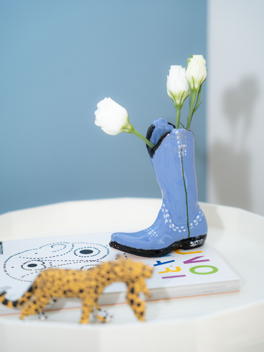 Blue Texan Candel Holder